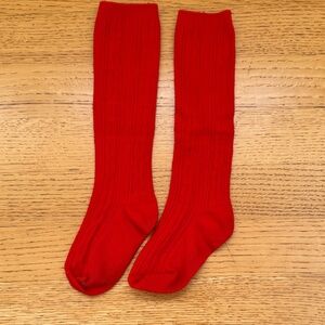 Vibrant Red Kids' Knee-High Socks